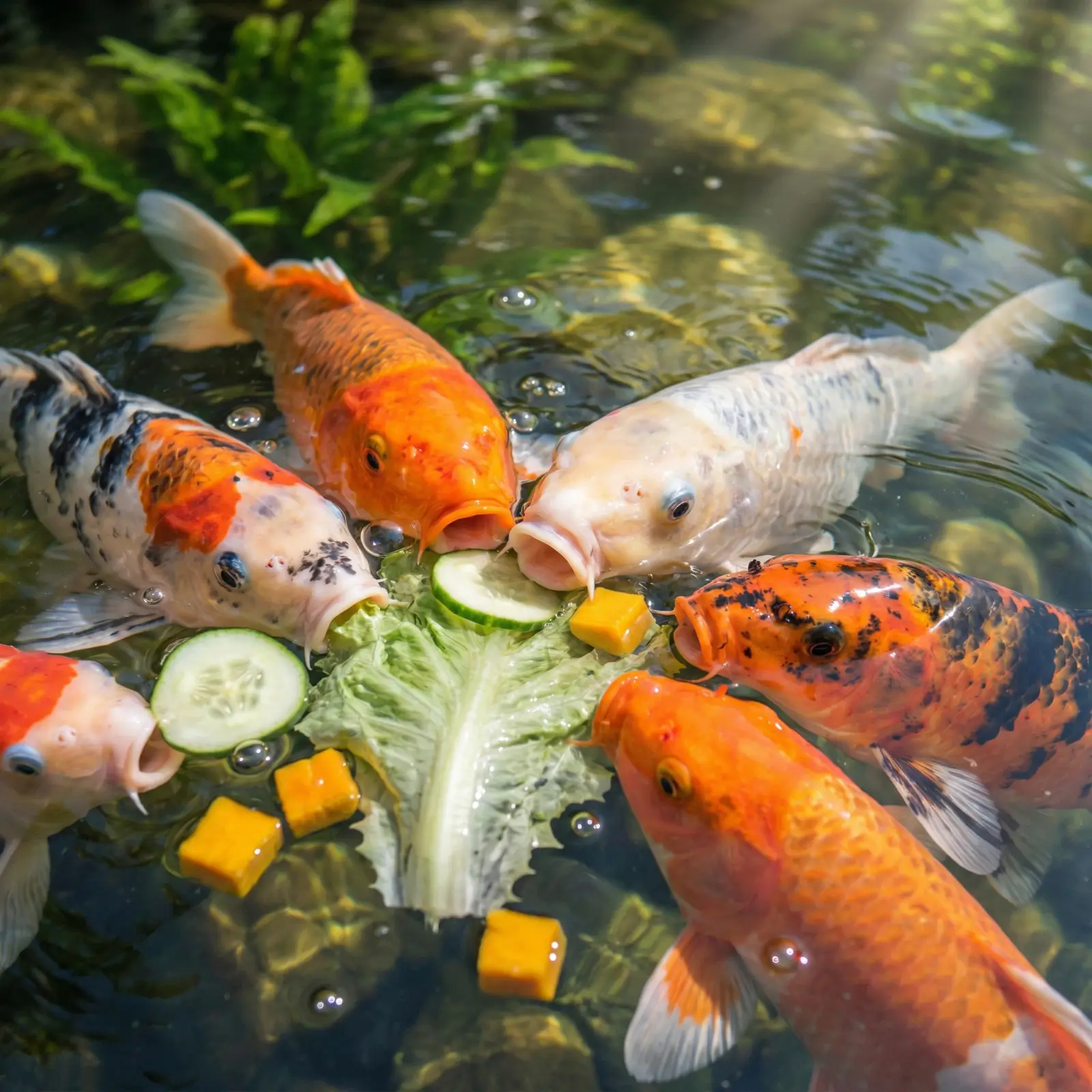 ปลาคาร์ฟกินอะไรได้บ้าง? รวมอาหารช่วยให้โตไว สีสวย สุขภาพดี